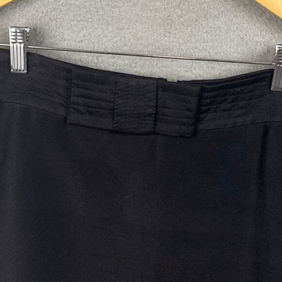 Kate Spade Women's A-Line Skirt Silk Blend Black Size 6 Designer Staple Normcore - Picture 6 of 9